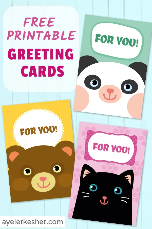 free printable cute greeting cards Ayelet Keshet