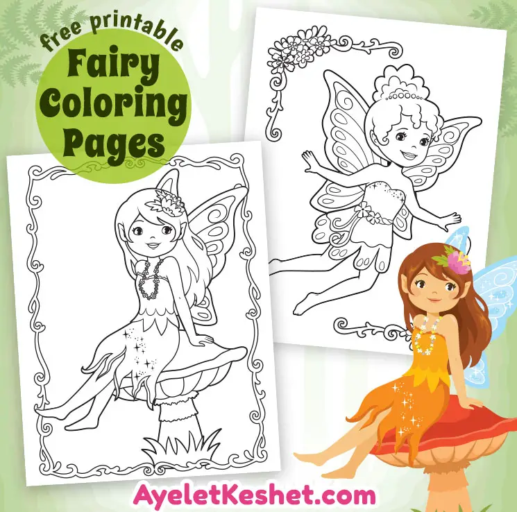 Fairy coloring pages for kids - Ayelet Keshet