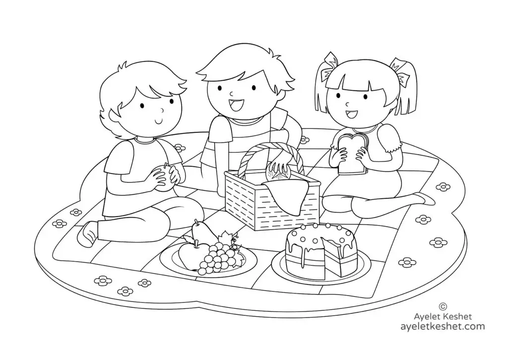 Free coloring pages about friendship - Ayelet Keshet